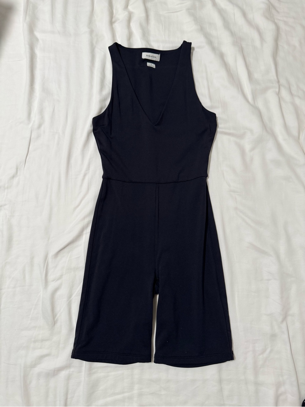 Babaton Black Sleeveless V-Neck Bodysuit Romper